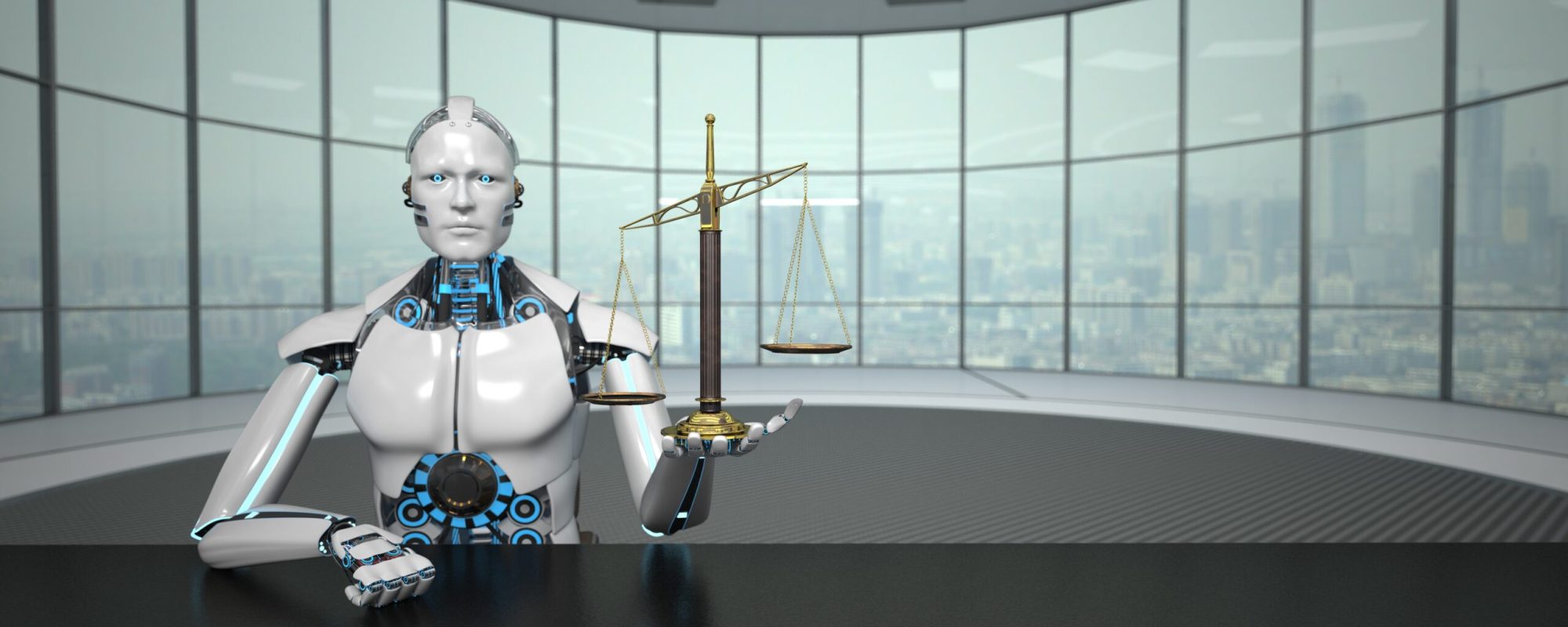 Robot Futuristic Room Beam Balance 2025 Droit de la robotique